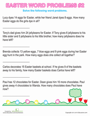 Easter Word Problems #2