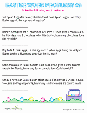 Easter Word Problems #3