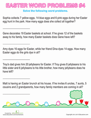 Easter Word Problems #4