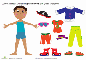 Sports Boy Paper Doll