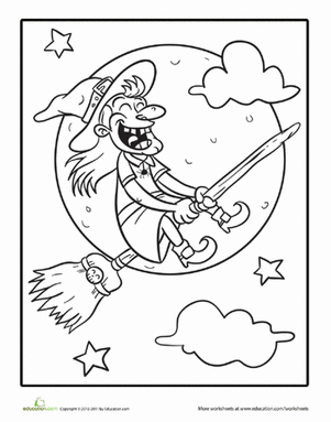 Witch Coloring Page