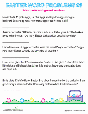 Easter Word Problems #5