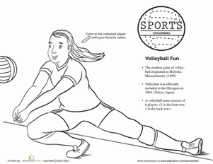 Volleyball Coloring