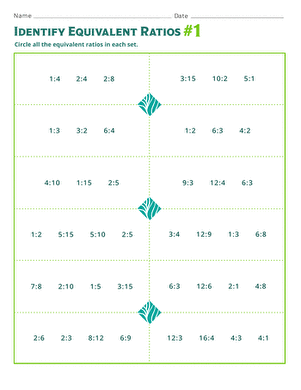 Identify Equivalent Ratios #1