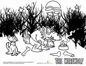 The Werewolf Coloring Page