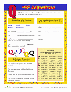 "Q" Adjectives
