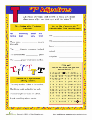 "T" Adjectives
