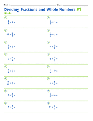 Dividing Fractions and Whole Numbers #1