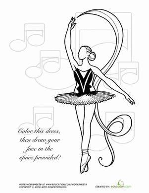 Ballerina Dress Coloring Page