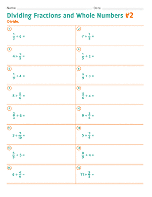 Dividing Fractions and Whole Numbers #2