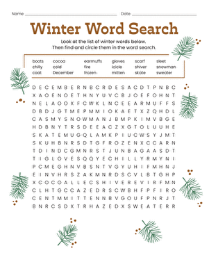 Winter Word Search