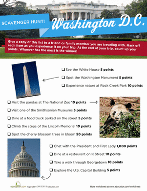 Washington D.C. Scavenger Hunt