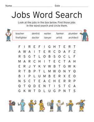 Jobs Word Search