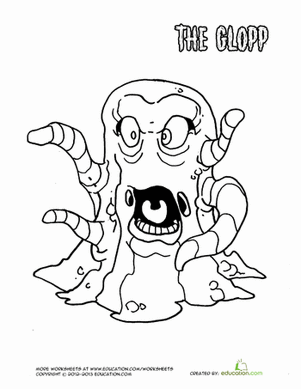The Glopp Monster Coloring Page