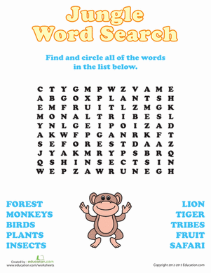 Jungle Word Search
