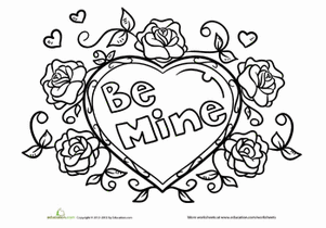 Be Mine Coloring Page