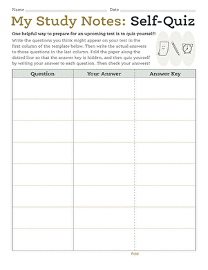 My Study Notes: Self-Quiz