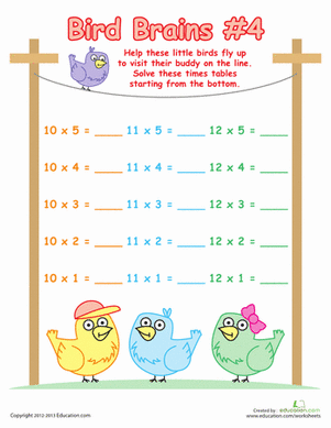 Times Table Birds #4