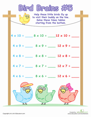 Times Table Birds #5