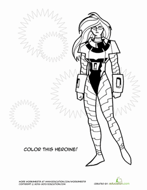 Supergirl Coloring Page