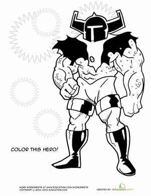 Superhero Coloring Page #5