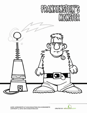 Frankenstein's Monster Coloring Page