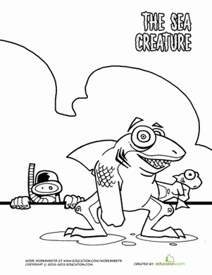 Sea Creature Coloring Page
