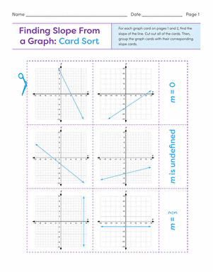 Finding Slope From a Graph: Card Sort