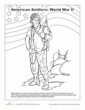 World War II Coloring Page