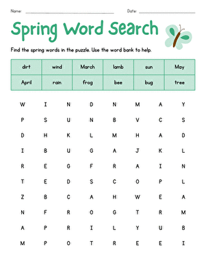 Spring Word Search