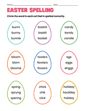 Easter Spelling large image