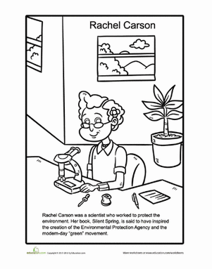 Rachel Carson Coloring Page