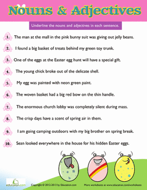 Easter Noun & Adjectives #3