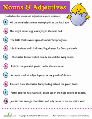 Easter Noun & Adjectives #4