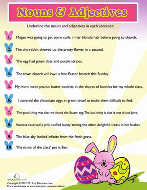 Easter Noun & Adjectives #5