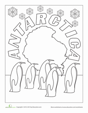 Antarctica Coloring Page