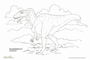 Acrocanthosaurus Coloring Page