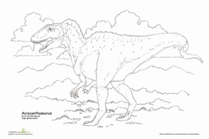 Acrocanthosaurus着色页面