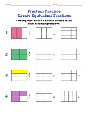 Fraction Practice: Create Equivalent Fractions