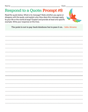 Respond to a Quote: Prompt #8
