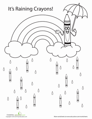 Crayon Coloring Page