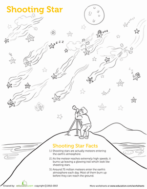 Shooting Star Coloring Page