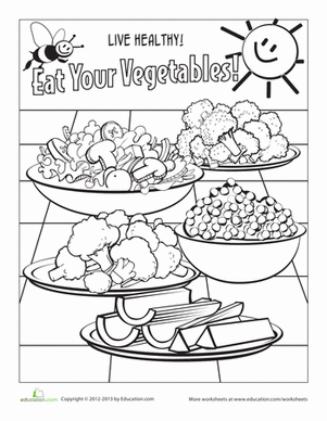 Vegetable Coloring Page