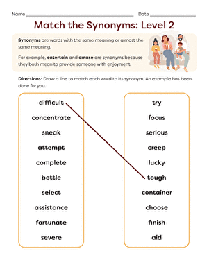Match the Synonyms: Level 2