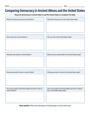 Comparing Democracy in Ancient Athens and the United States