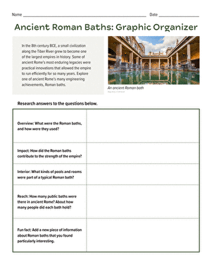 Ancient Roman Baths: Graphic Organizer