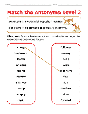 Match the Antonyms: Level 2
