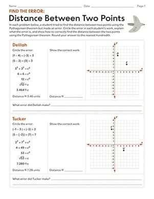 Find the Error: Distance Between Two Points