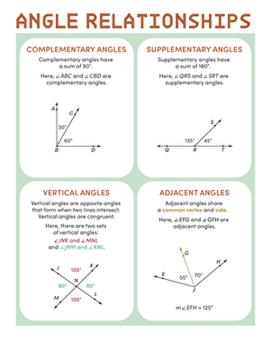 Angle Relationships Handout
