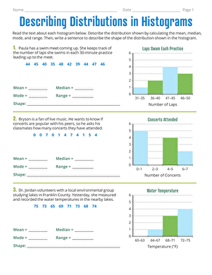 Describing Distributions in Histograms